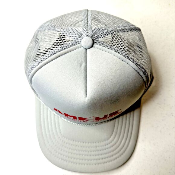 Vintage Amkus Rescue Systems Patch Snapback Trucker Hat snapback Gray grandpa - Picture 2 of 7